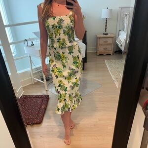 Amanda Uprichard green floral dress